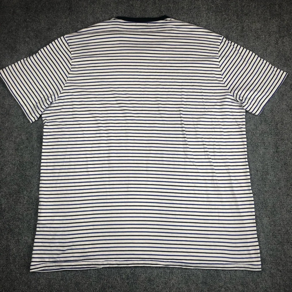 Polo Ralph Lauren Men’s Striped Crew Neck T-Shirt - White/Navy